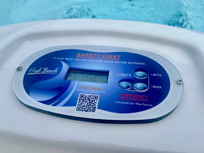 Hot-tub-control-panel-at-High-Beach-Somerset